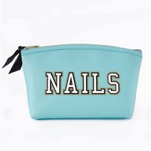 Ruby+Cash Dome Makeup Pouch - Nails Blue